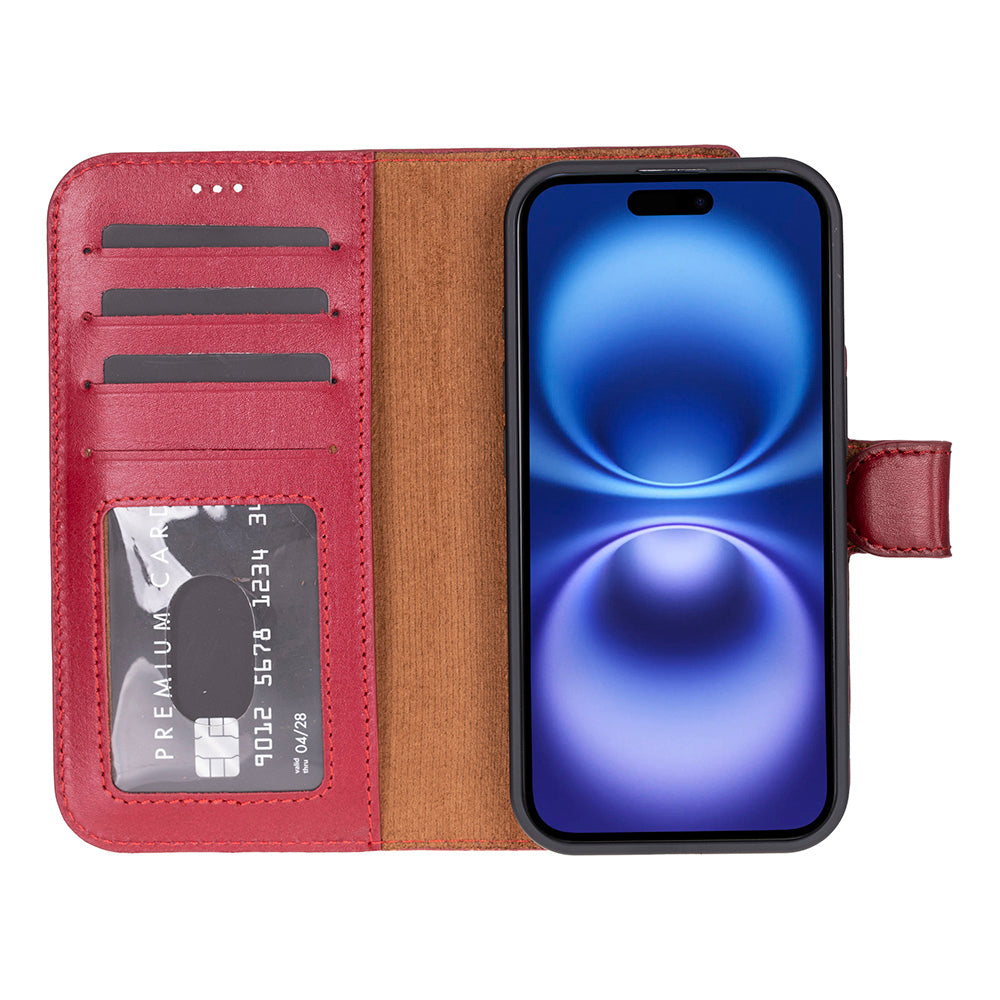 iPhone 17 Magic Wallet Echtleder Geldbörsenhülle
