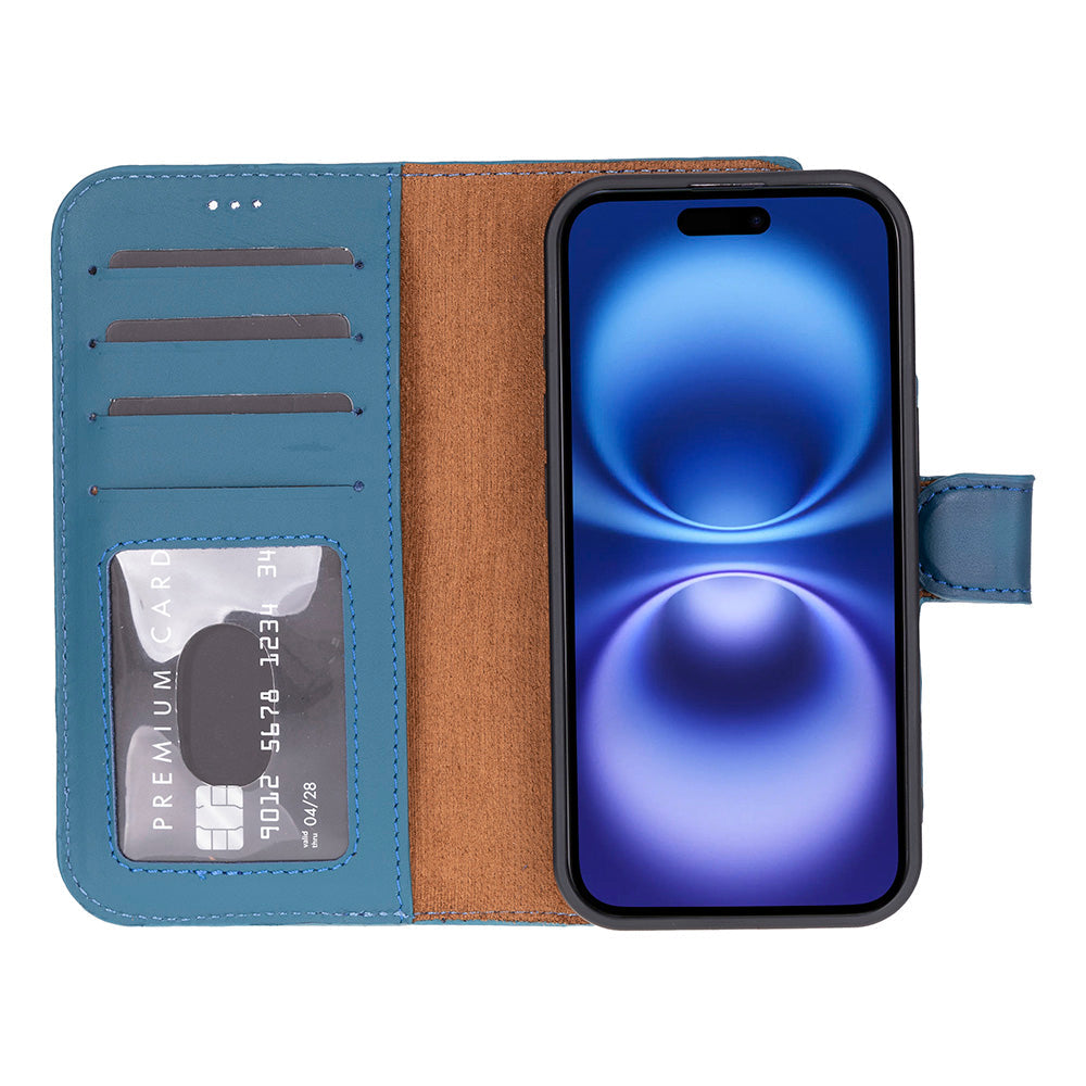 iPhone 17 Magic Wallet Echtleder Geldbörsenhülle