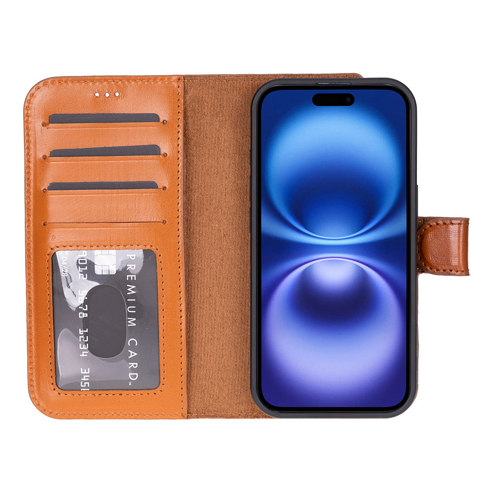 iPhone 17 Magic Wallet Echtleder Geldbörsenhülle