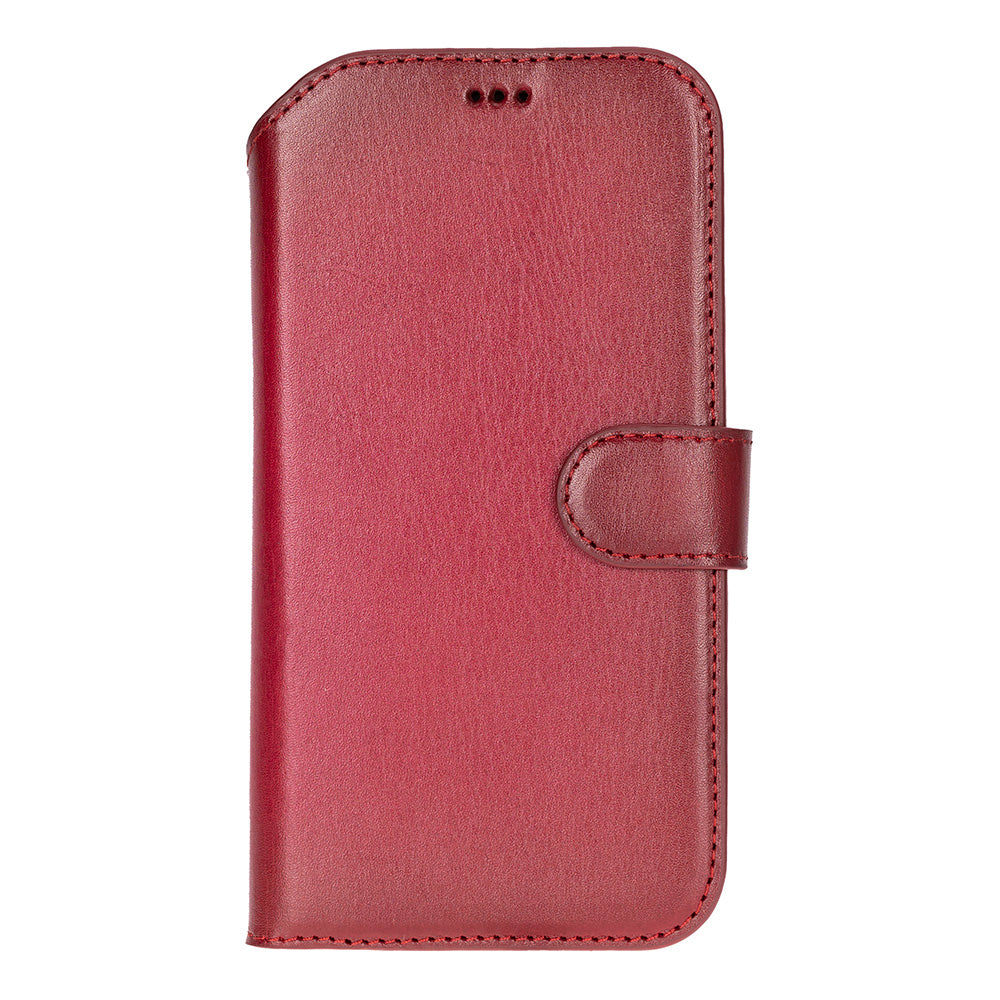 iPhone 17 Air Magic Wallet Echtleder Geldbörsenhülle (Rot, Schwarz, Tan, Rosa, Grau, Blau, Braun,)