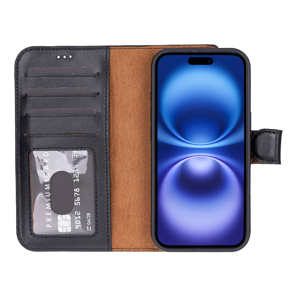 iPhone 17 Magic Wallet Echtleder Geldbörsenhülle