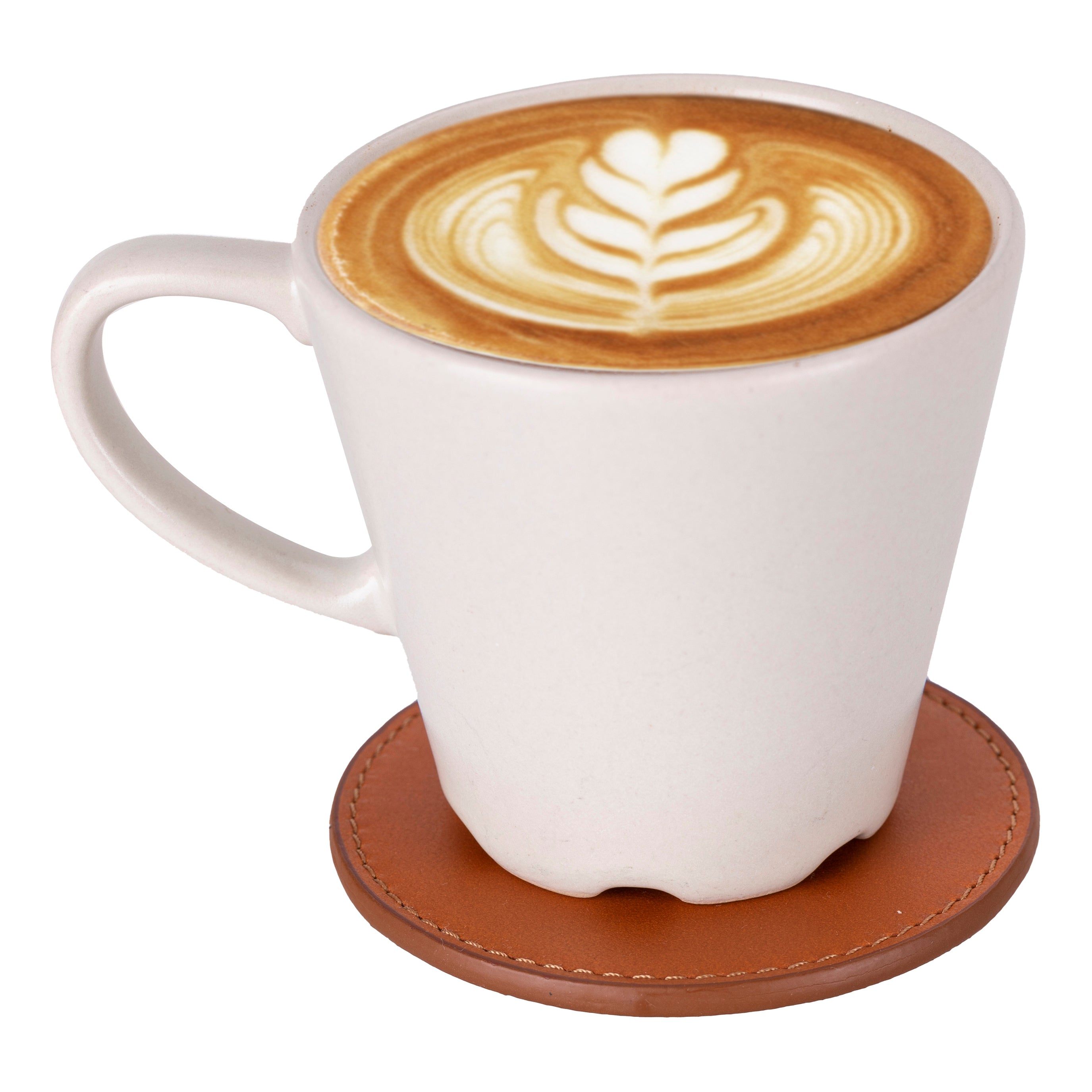 Divine Handgefertigtes Leder Untersetzer-Set (5 Stück + Halter)