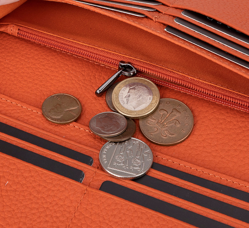 Modell Aura/ Damen Leder Geldbörse mit Handyfach