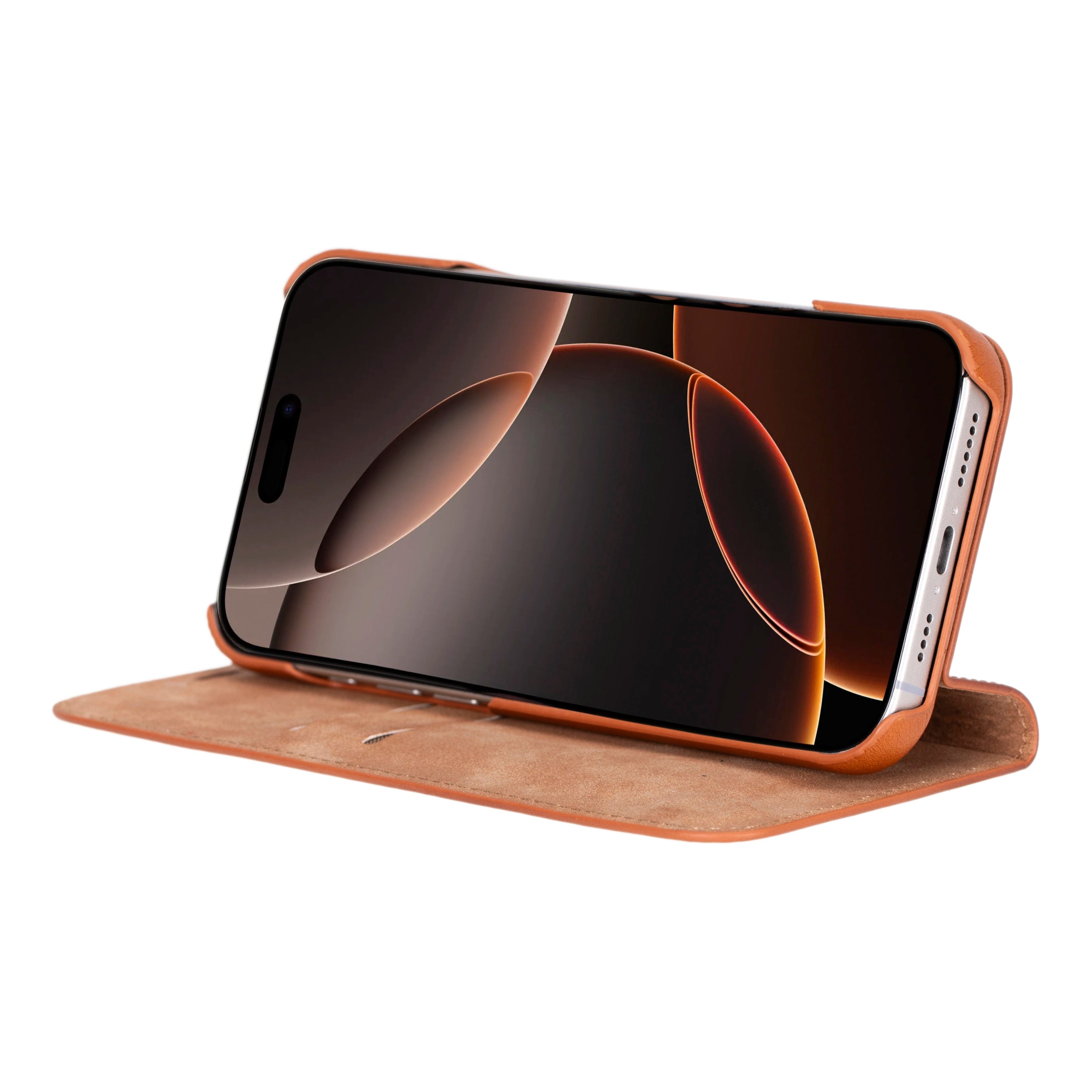 Sonat iPhone 16 Pro / 16 Pro Max Lederhülle - Stil & Funktion Perfekt Kombiniert