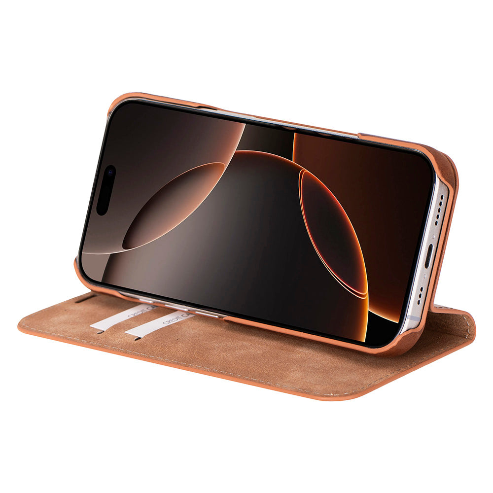 Sonat iPhone 16 Pro / 16 Pro Max Lederhülle - Stil & Funktion Perfekt Kombiniert