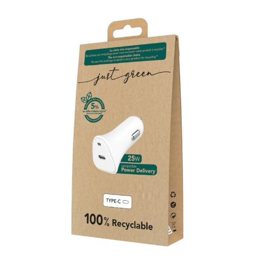 JUST GREEN – ECO USB C 25W Autoladegerät