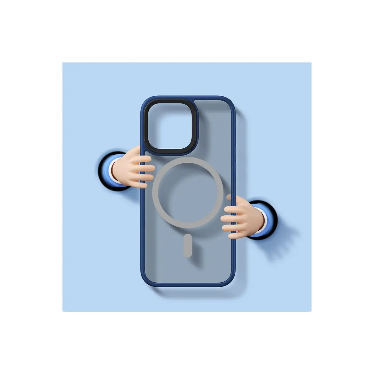 BENKS - Magnetic Mist Schutzhülle - iPhone 14 und 13 Blau