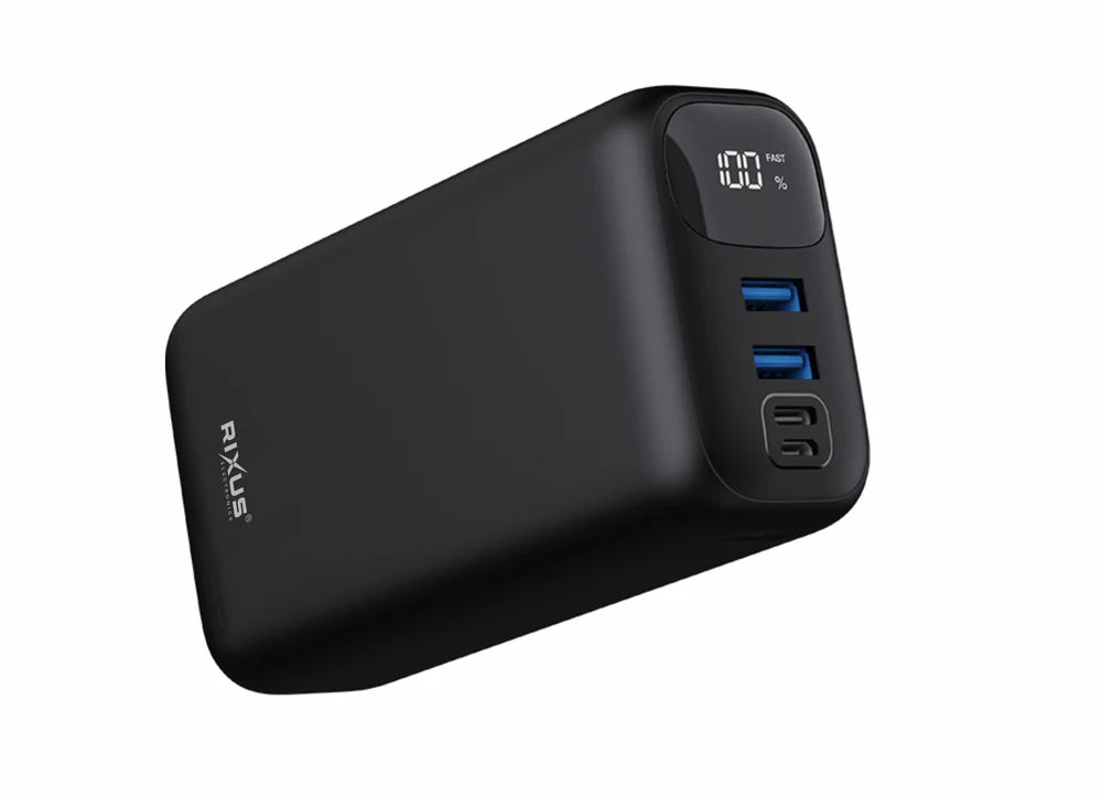 Rixus RXPB62 30000 mAh 22,5W Super Fast Powerbank – 2x USB + 1x Type-C PD