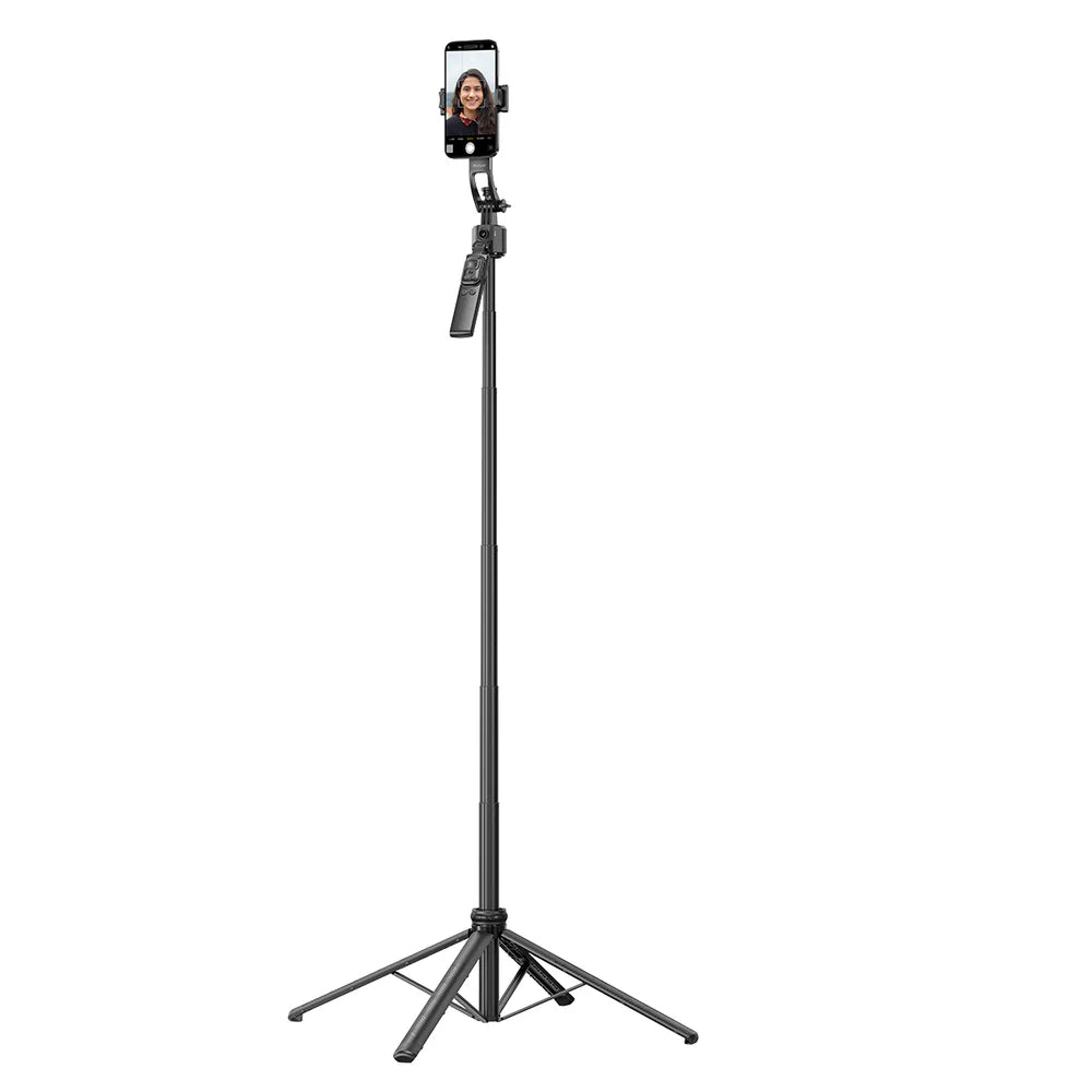 Rixus RXSF55 Selfie-Stick mit KI-Gesichtserkennung – Schwarz