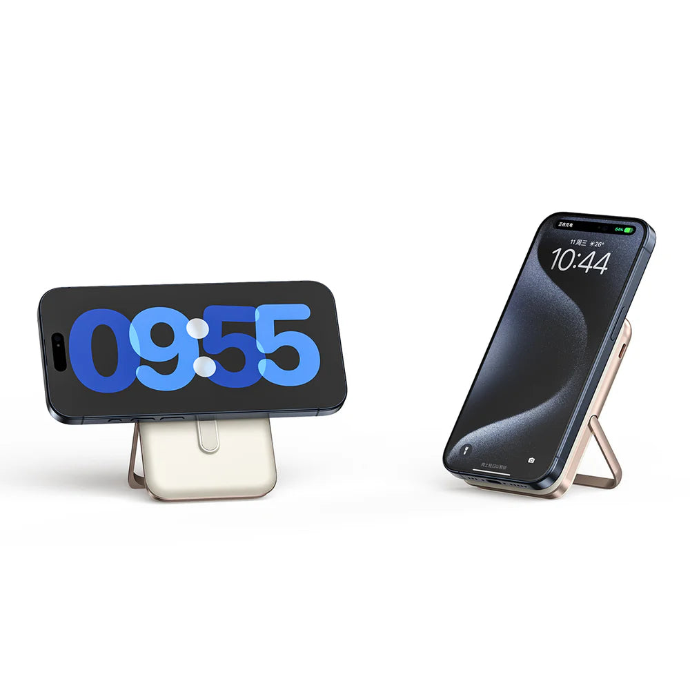 Rixus RXPB37 10.000 mAh Magnetische Powerbank – Mit Klappständer – Rosegold