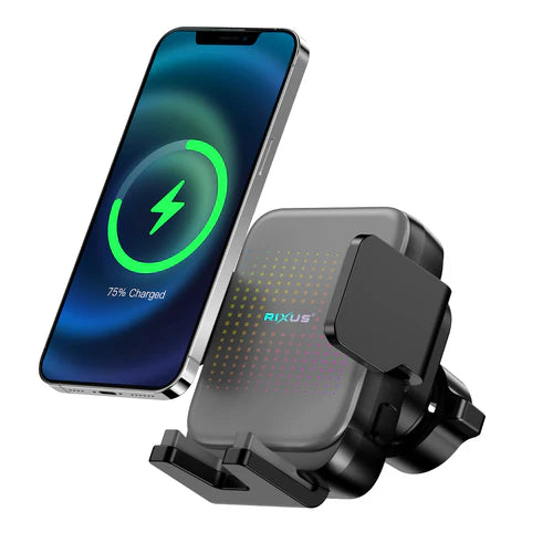 Rixus Automatic Compact Wireless Car Charger 15W