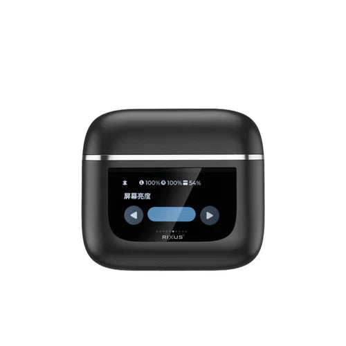 Rixus RXBH23 Wireless Travel Pro Kopfhoerer – Ladecase mit Touchscreen Schwarz