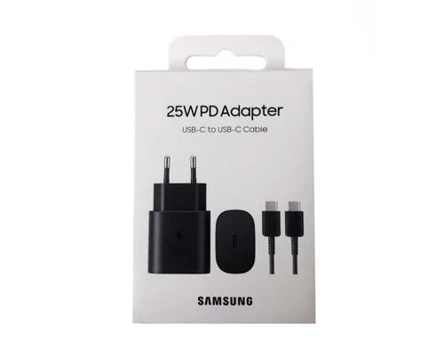 Samsung EP-TA800XB USB-C 25W PD Ladegerät mit USB-C Kabel - Schwarz