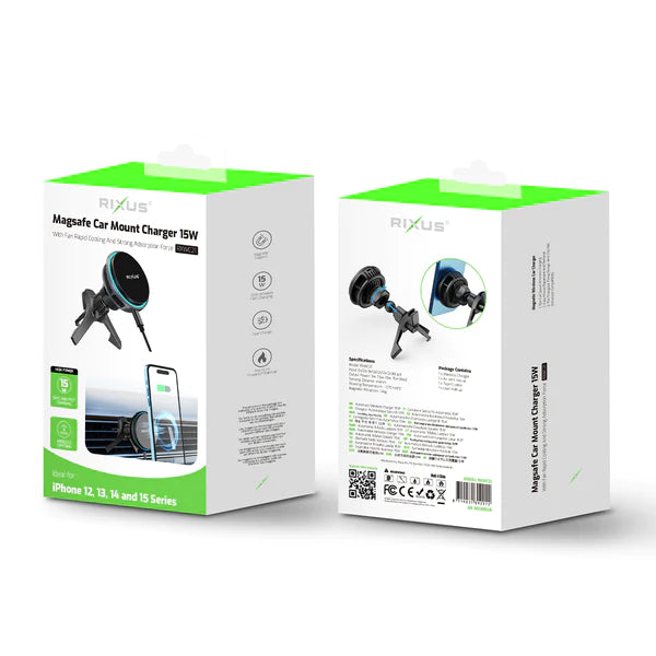 Auto MagSafe Wireless Charger Handyhalterung Ladegerät 15W mit Kühlungssystem