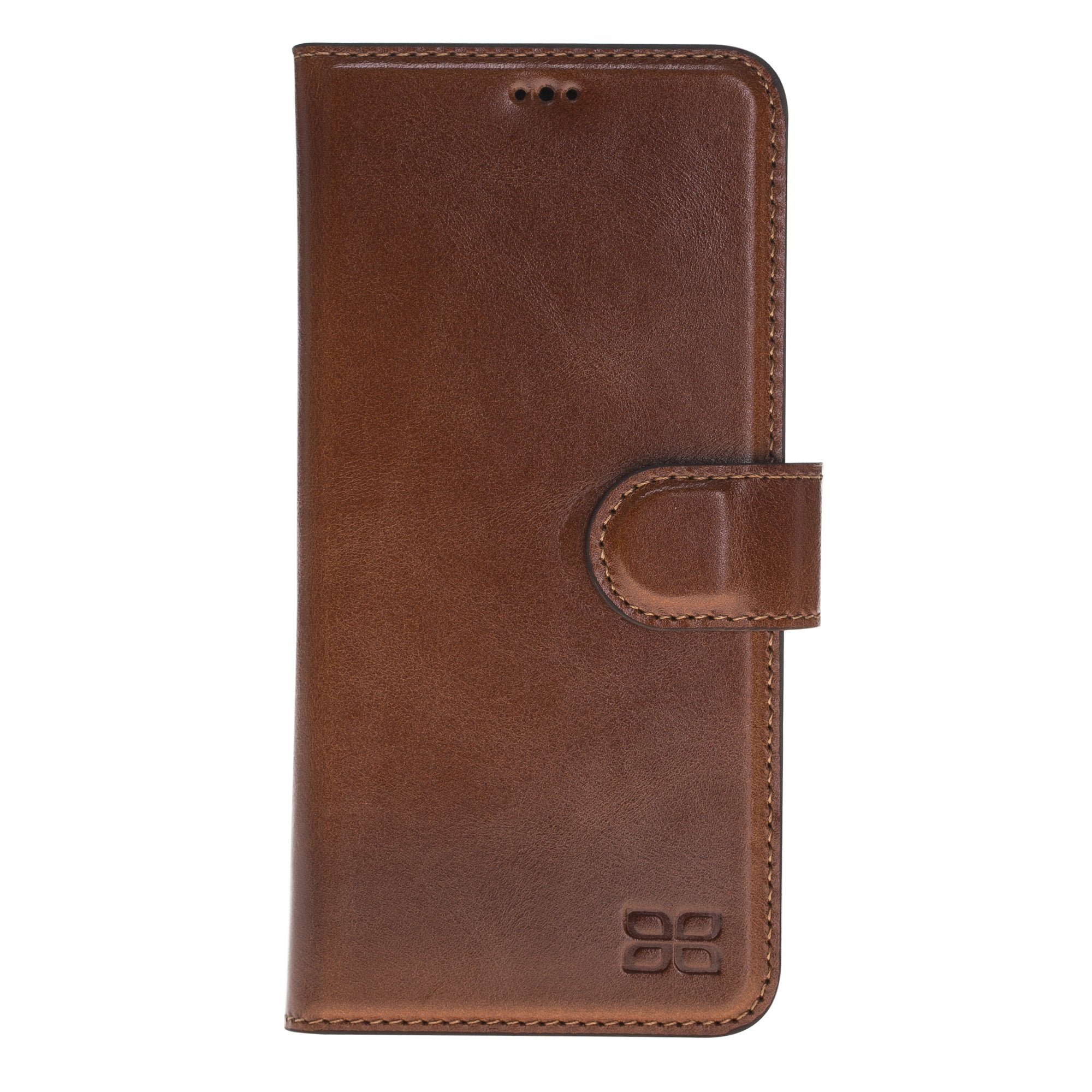 Magnetische abnehmbare Leder Geldbörse für Samsung Galaxy S9 Plus - Rostige Bräune mit Effekt