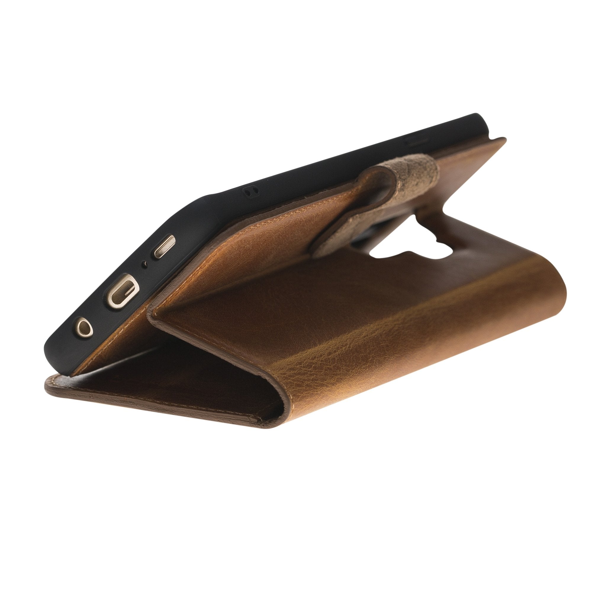 Magnetische abnehmbare Leder Geldbörse für Samsung Galaxy S9 Plus - Antike Beige