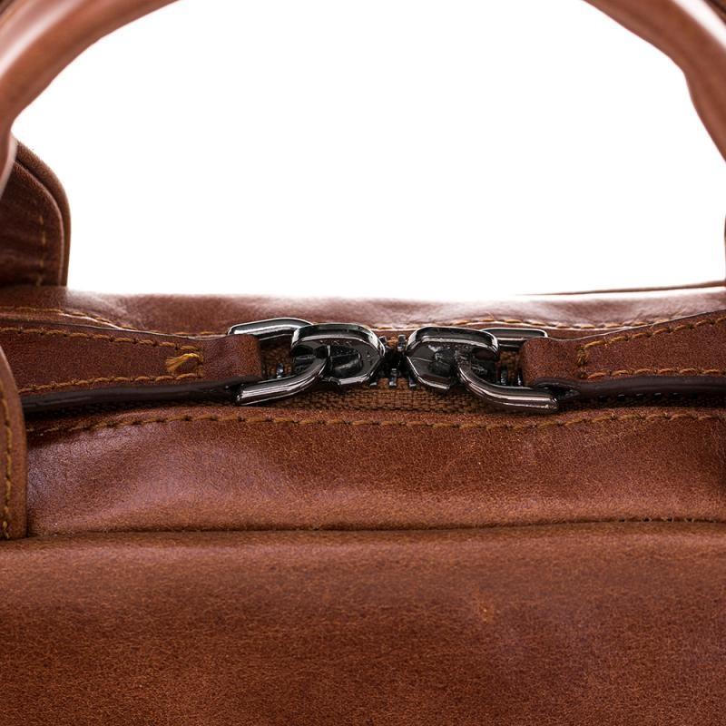 Aegean Echt Leder Laptop Tasche Rustikal Bräunen