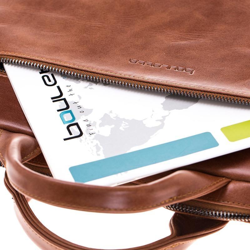 Aegean Echt Leder Laptop Tasche Rustikal Bräunen