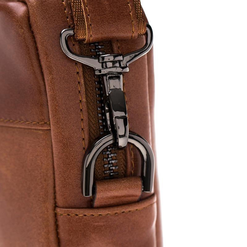 Aegean Echt Leder Laptop Tasche Rustikal Bräunen