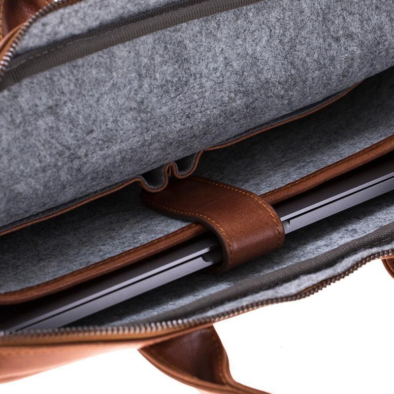 Aegean Echt Leder Laptop Tasche Rustikal Bräunen