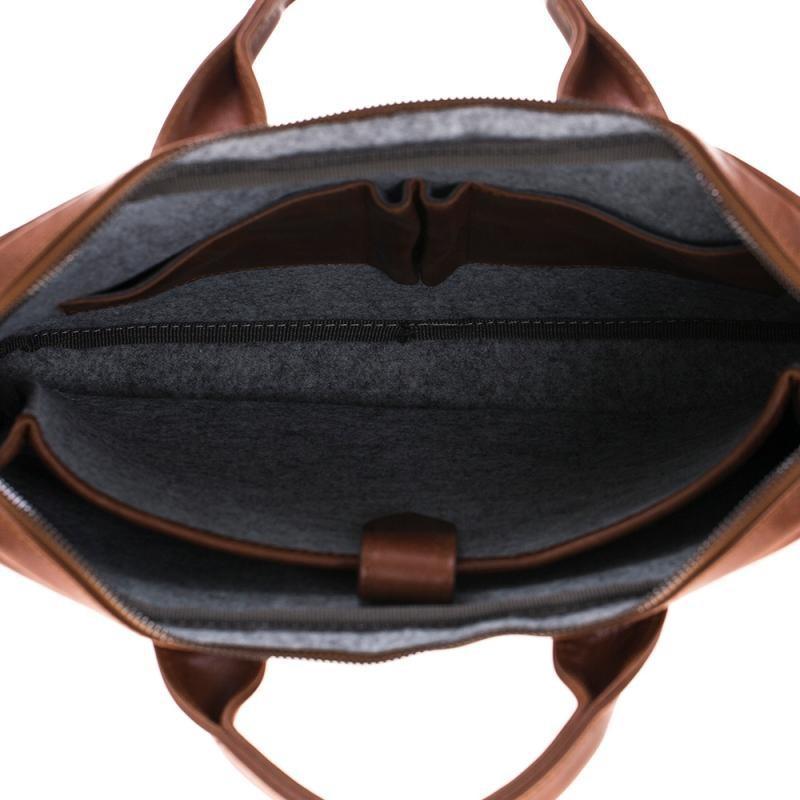 Aegean Echt Leder Laptop Tasche Rustikal Bräunen