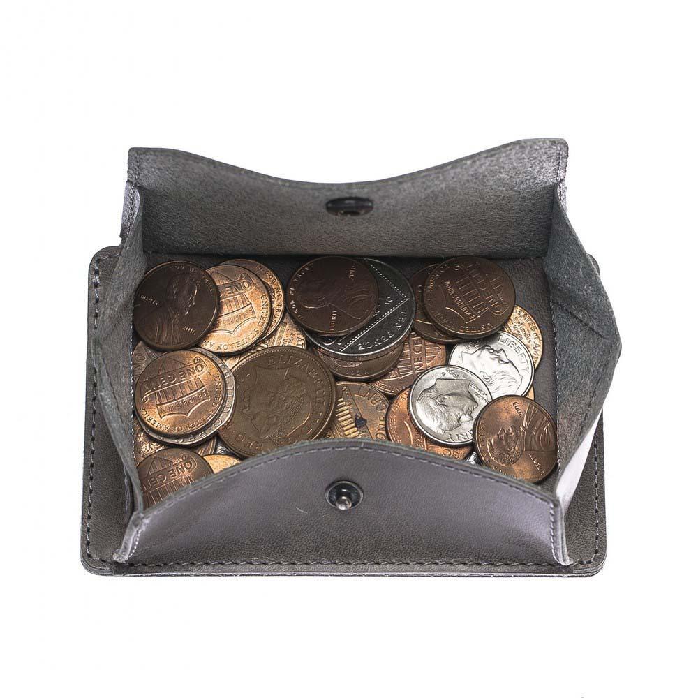 Funktionelle Leder Kreditkarteninhaber Pflanzlich Grau