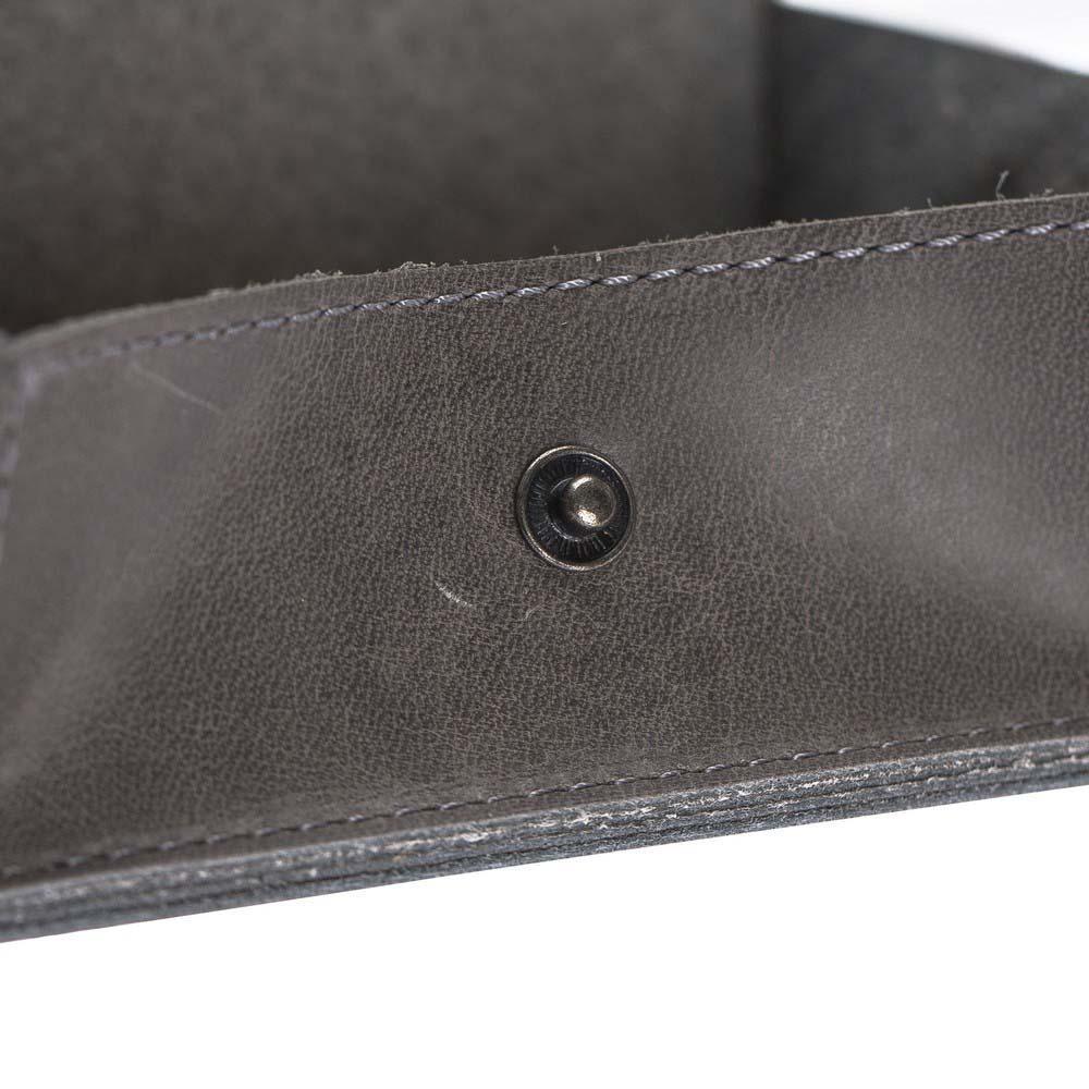 Funktionelle Leder Kreditkarteninhaber Pflanzlich Grau