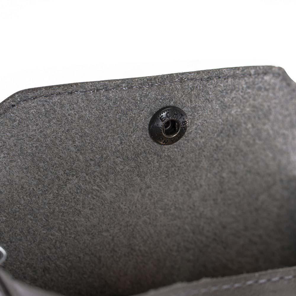 Funktionelle Leder Kreditkarteninhaber Pflanzlich Grau