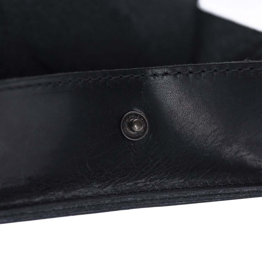 Funktionelle Leder Kreditkarteninhaber Pflanzlich Schwarz