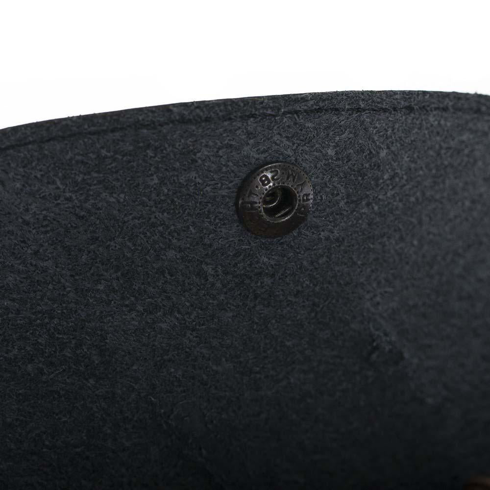 Funktionelle Leder Kreditkarteninhaber Pflanzlich Schwarz