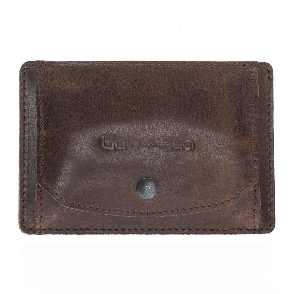 Funktionelle Leder Kreditkarteninhaber Pflanzlich Dunkel Braun