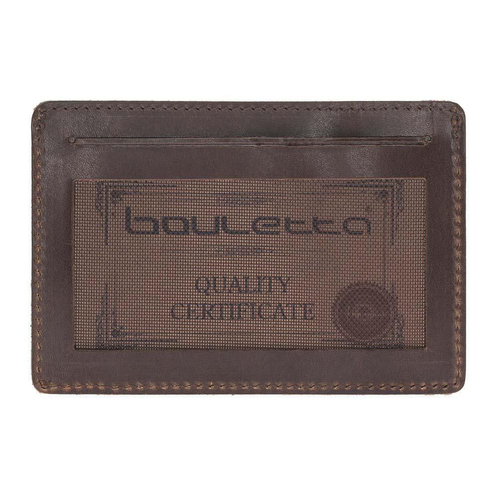 Funktionelle Leder Kreditkarteninhaber Pflanzlich Dunkel Braun