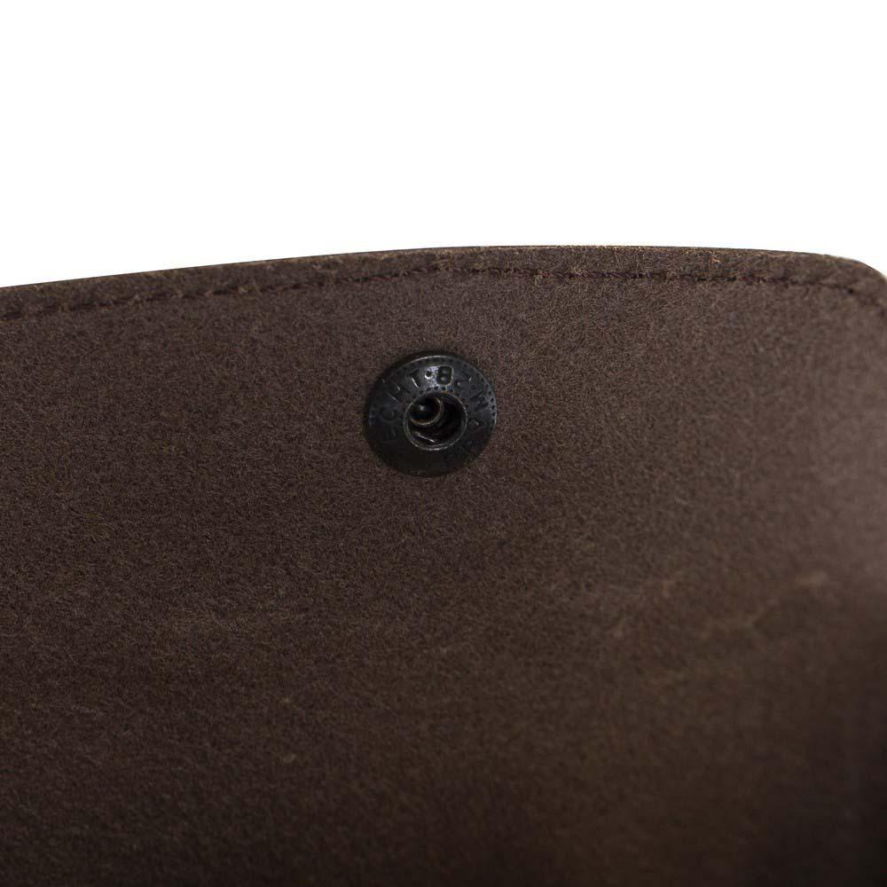 Funktionelle Leder Kreditkarteninhaber Pflanzlich Dunkel Braun