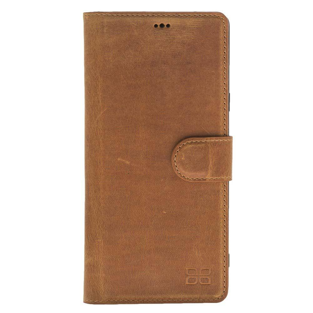 Magnetische Abnehmbare Leder Mappen Kasten für Samsung Anmerkung 9 Posse Bräunen