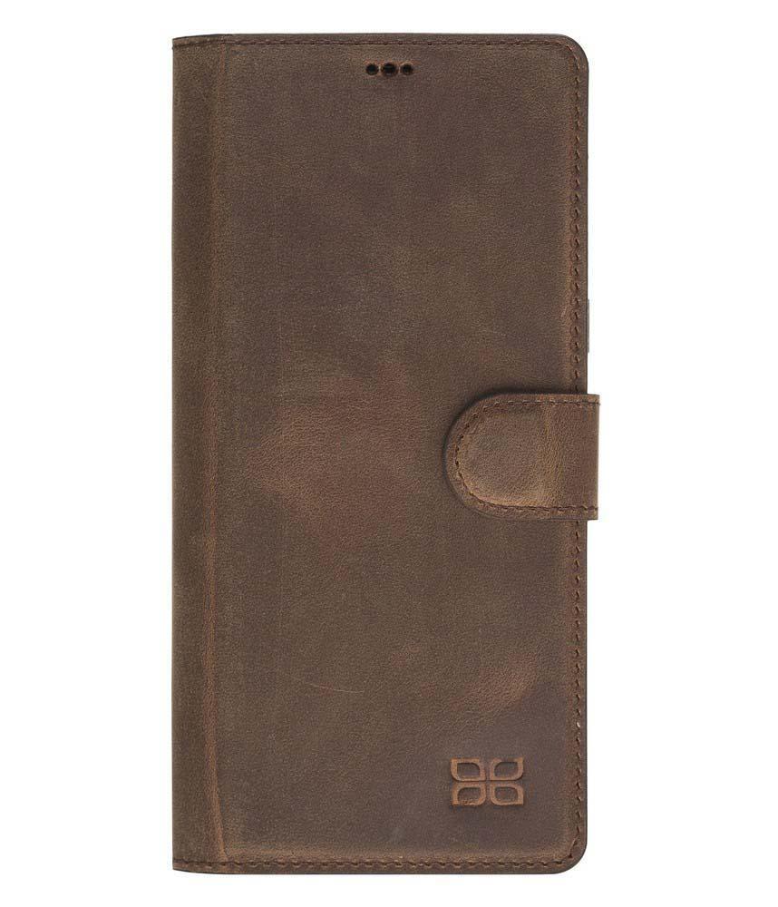 Magnetische Abnehmbare Leder Mappen Kasten für Samsung Anmerkung 9 Posse Braun