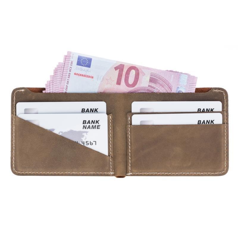 Zwei Farben Thin Leder Mappe Bräunen Braun
