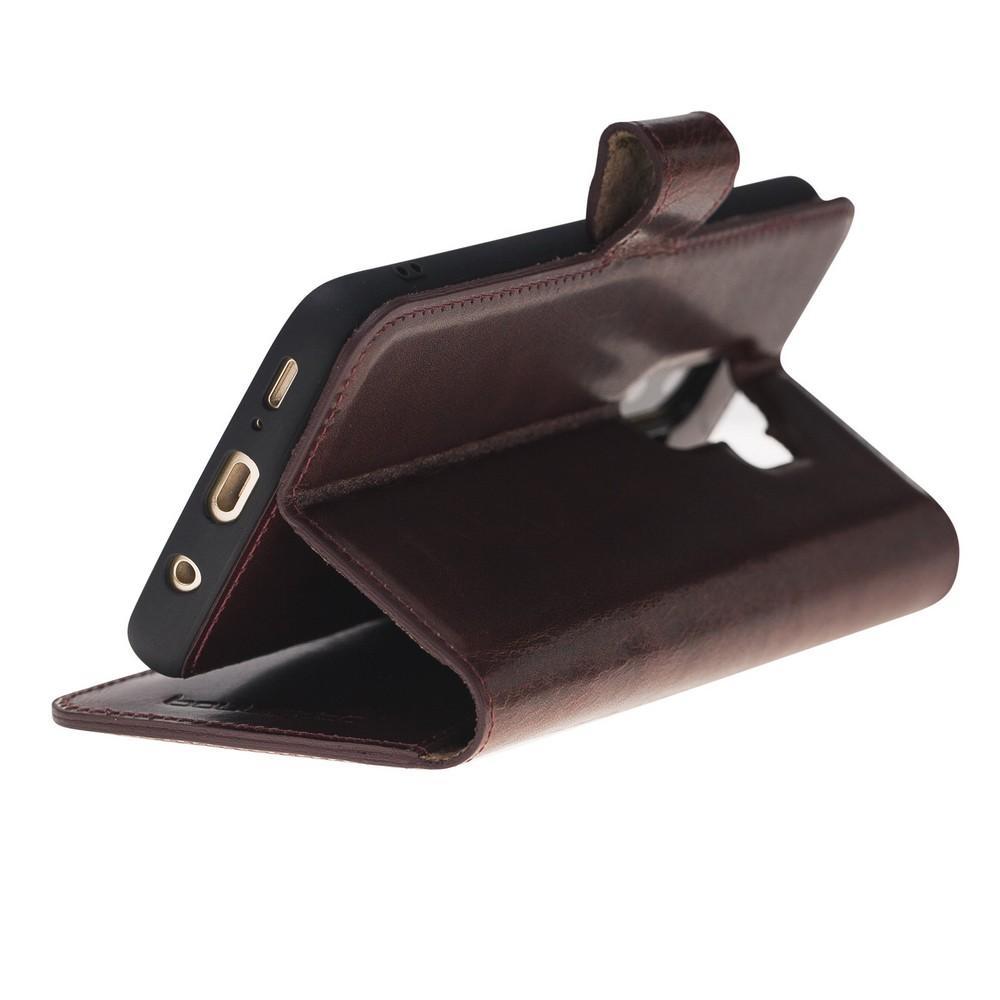 Magnetische Abnehmbare Leder Mappen Kasten für Samsung Galaxy S9 PLUS in Vegetal Bordeaux