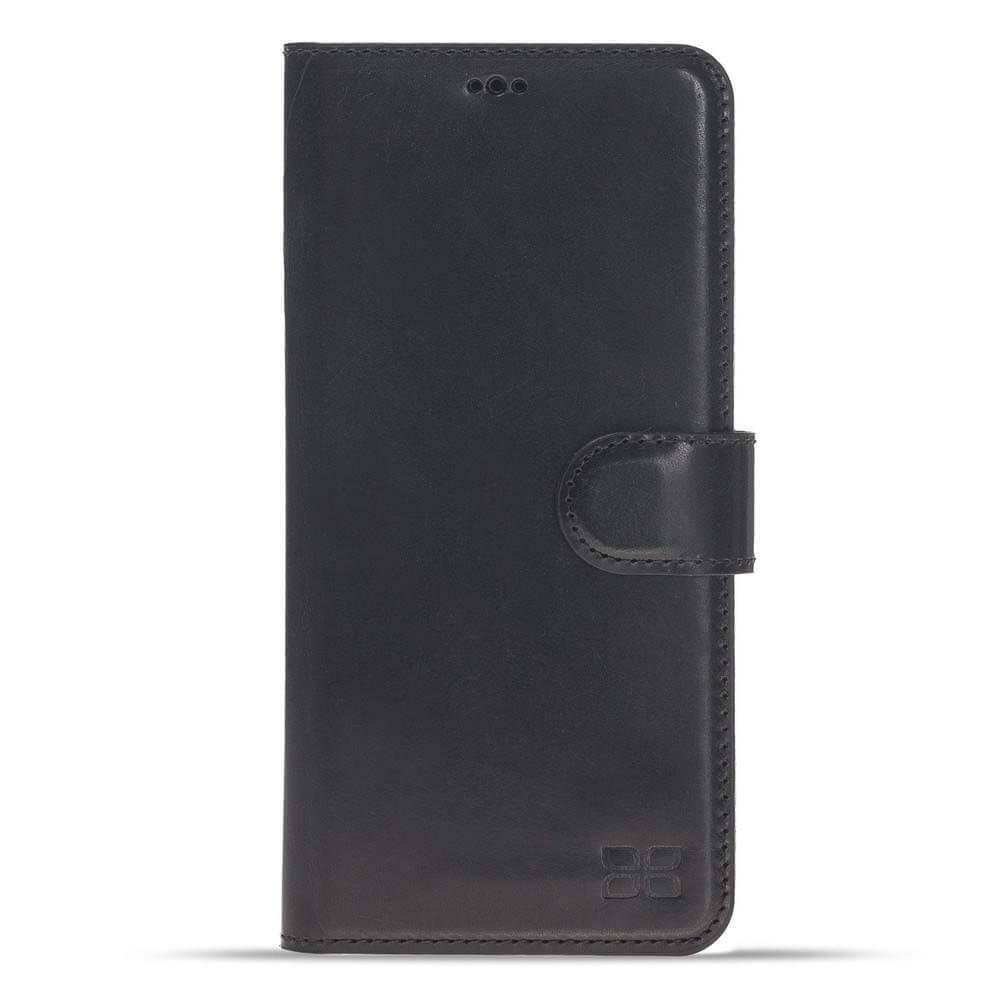 Magnetische Abnehmbare Leder Mappen Kasten für Samsung Galaxy S9 PLUS in Vegetal Schwarz