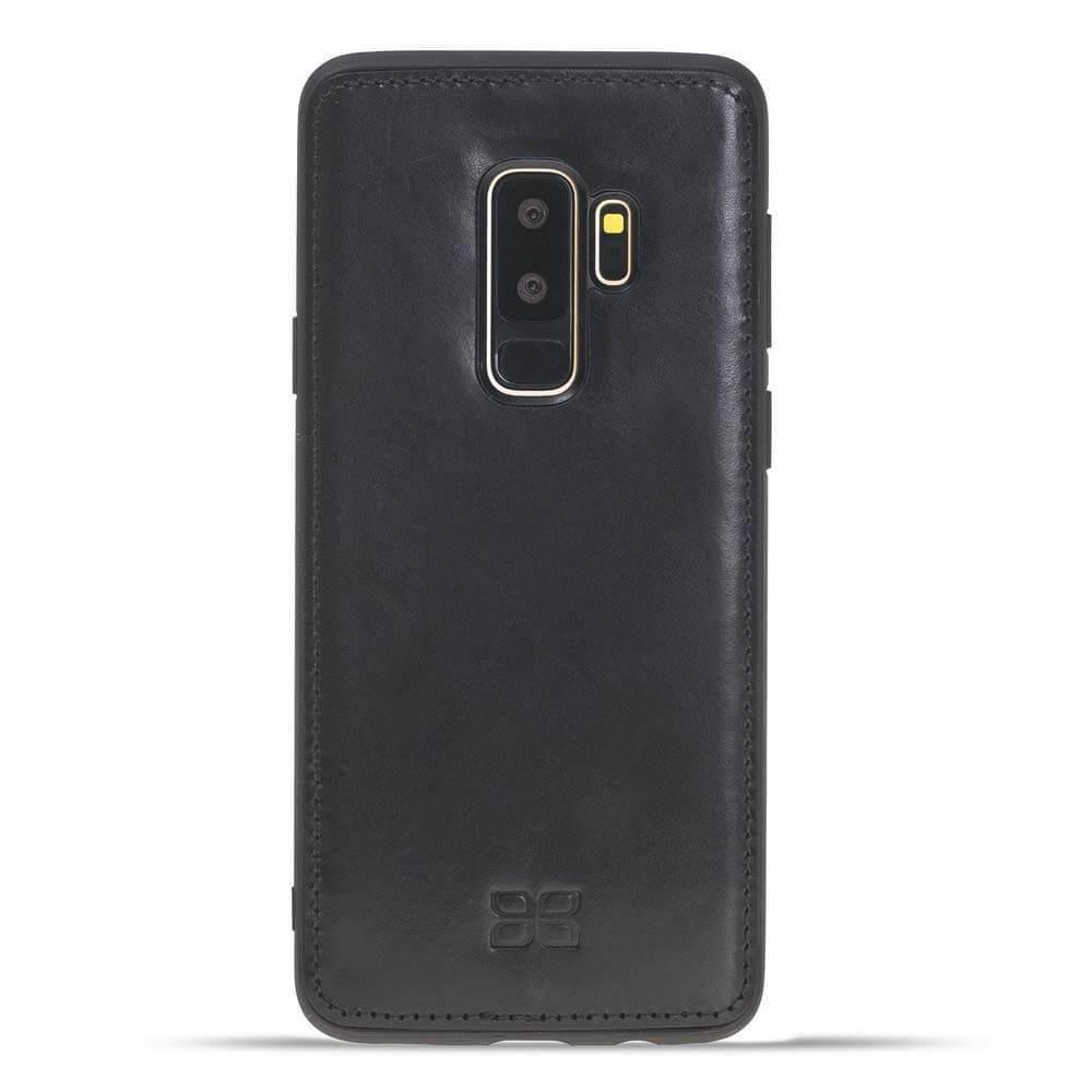 Magnetische Abnehmbare Leder Mappen Kasten für Samsung Galaxy S9 PLUS in Vegetal Schwarz