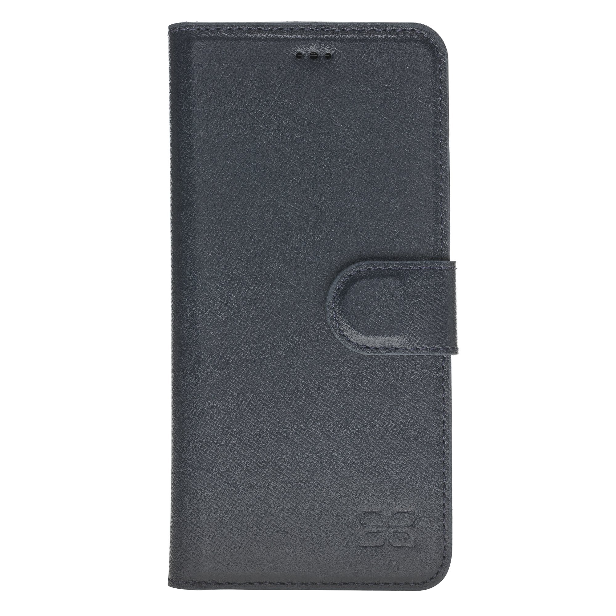 Magnetische abnehmbare Leder Geldbörse für Samsung S8 Plus - Saffiano Navy Blue