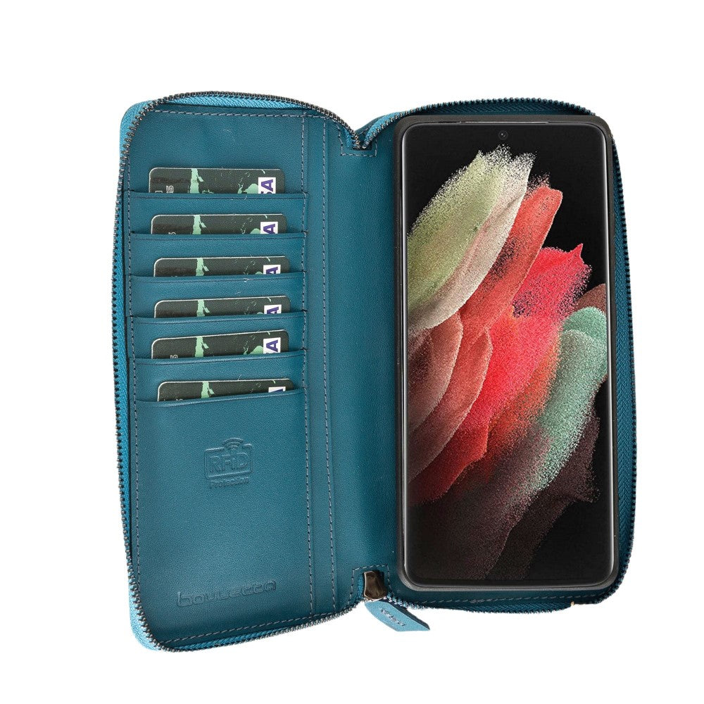 Samsung Galaxy S21 Serie Bouletta magnetisch abnehmbare Pouch Lederhülle