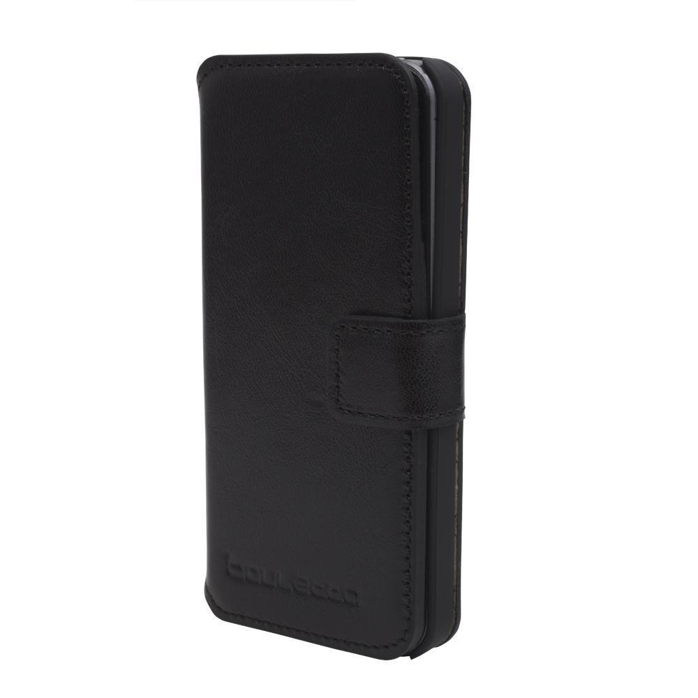 Mappen Kasten für Apple iPhone 5 / 5S / SE Saffiano Schwarz