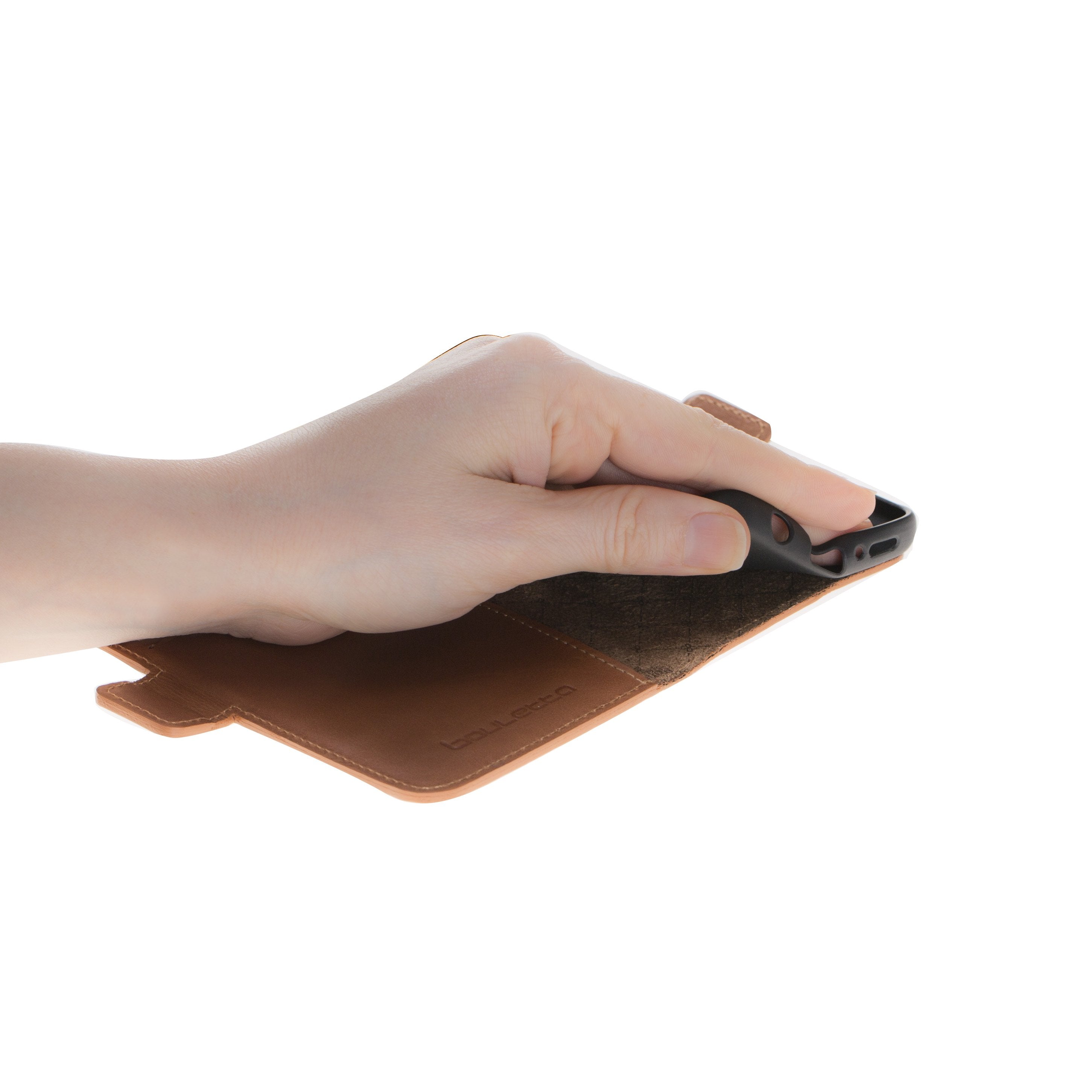 Geldbörse Ledertasche New Edition mit ID - Slot für Samsung Galaxy S9 - Rustic Tan