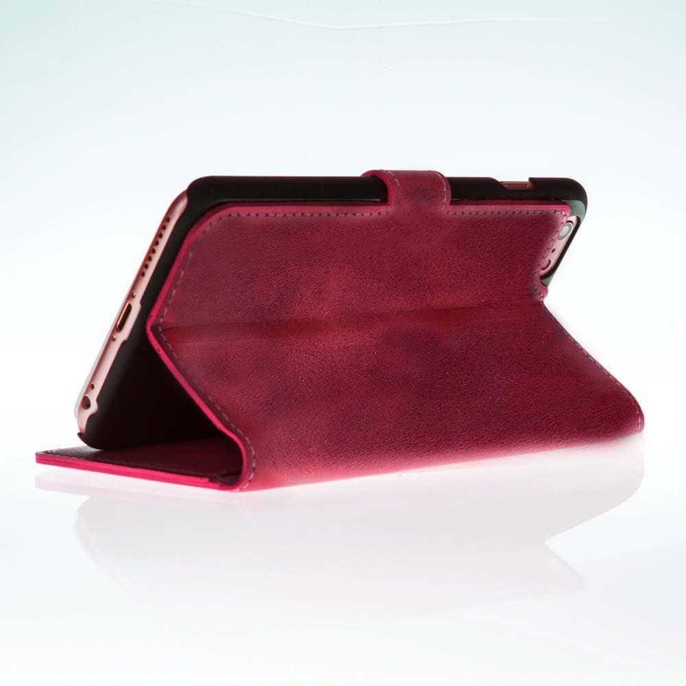 Mappen Kasten für Apple iPhone 6 Plus / 6S plus Saffiano Rot