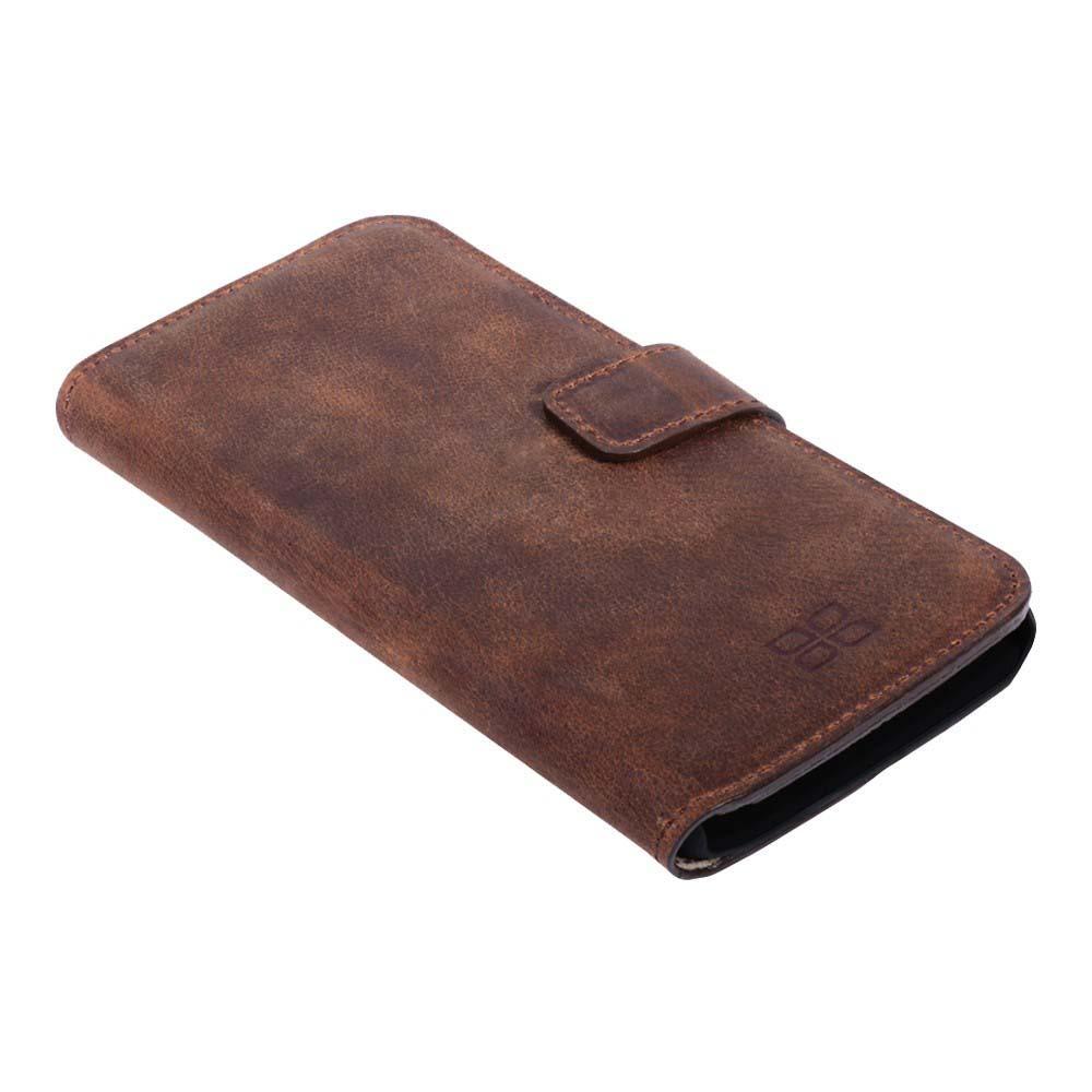 Geldbörsen Folio Kasten mit ID Slot für Samsung Galaxy S6 Rand Posse Braun