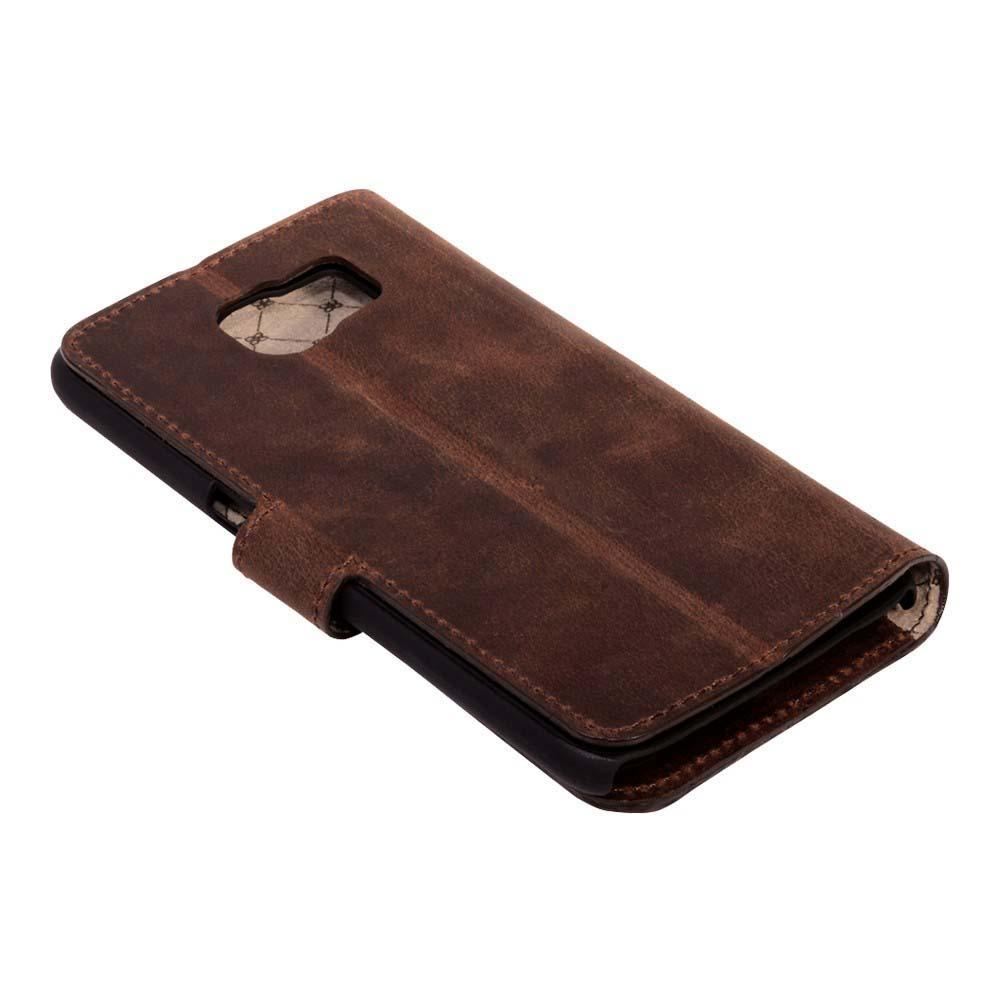 Geldbörsen Folio Kasten mit ID Slot für Samsung Galaxy S6 Rand Posse Braun