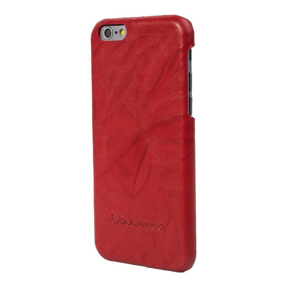 Ultimative Jacke Leder Telefon Kasten Apple iPhone 6 / 6S zerknittert Rot