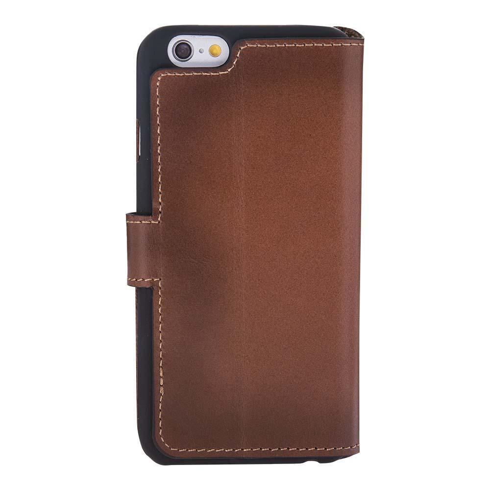 Geldbörsen Folio Kasten mit ID Steckplatz für Apple iPhone 6 / 6S Rustikal Bräunen mit Bewirken
