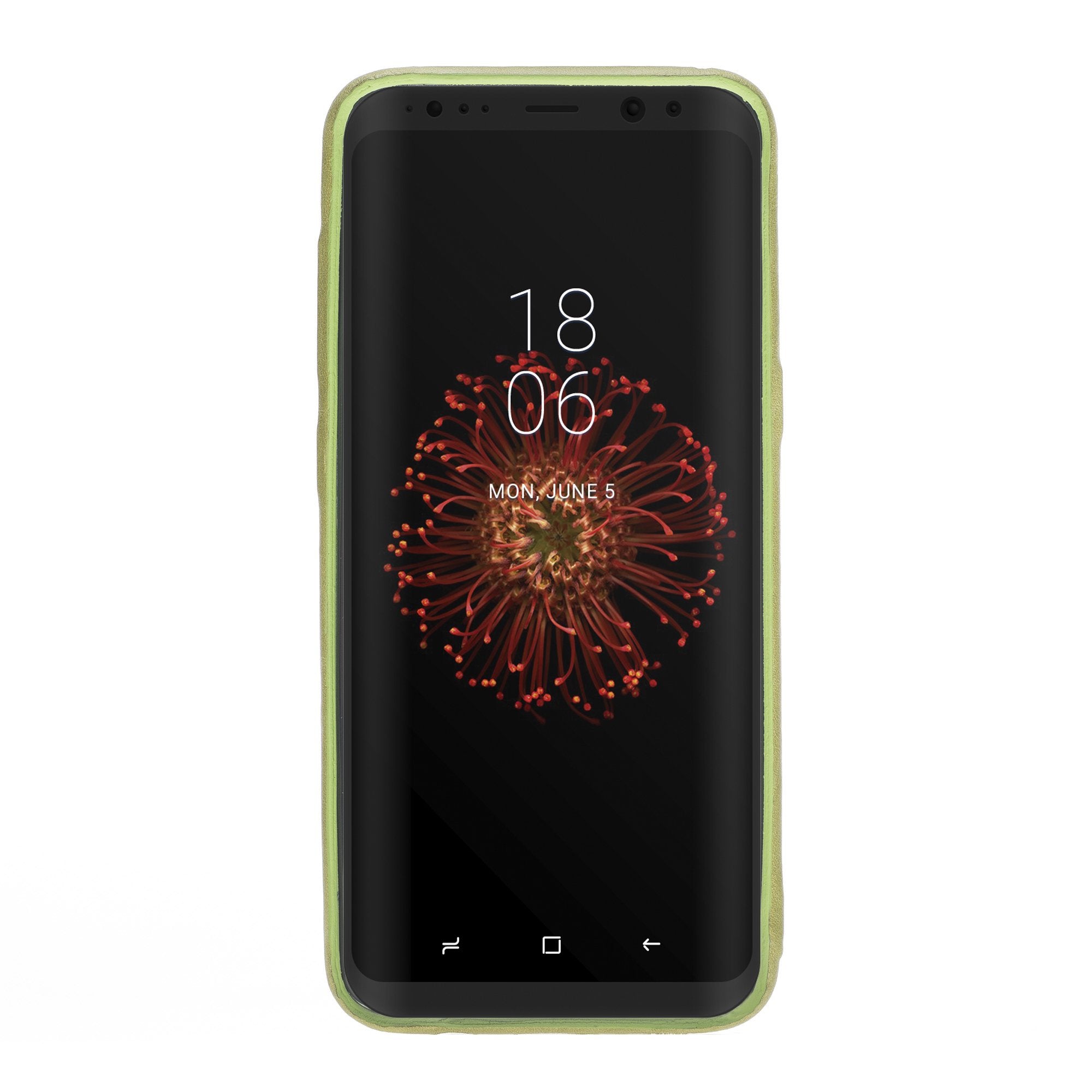 Leder Ultra Hülle mit Kreditkartenfächern für Samsung S8 - Verrückt Grün