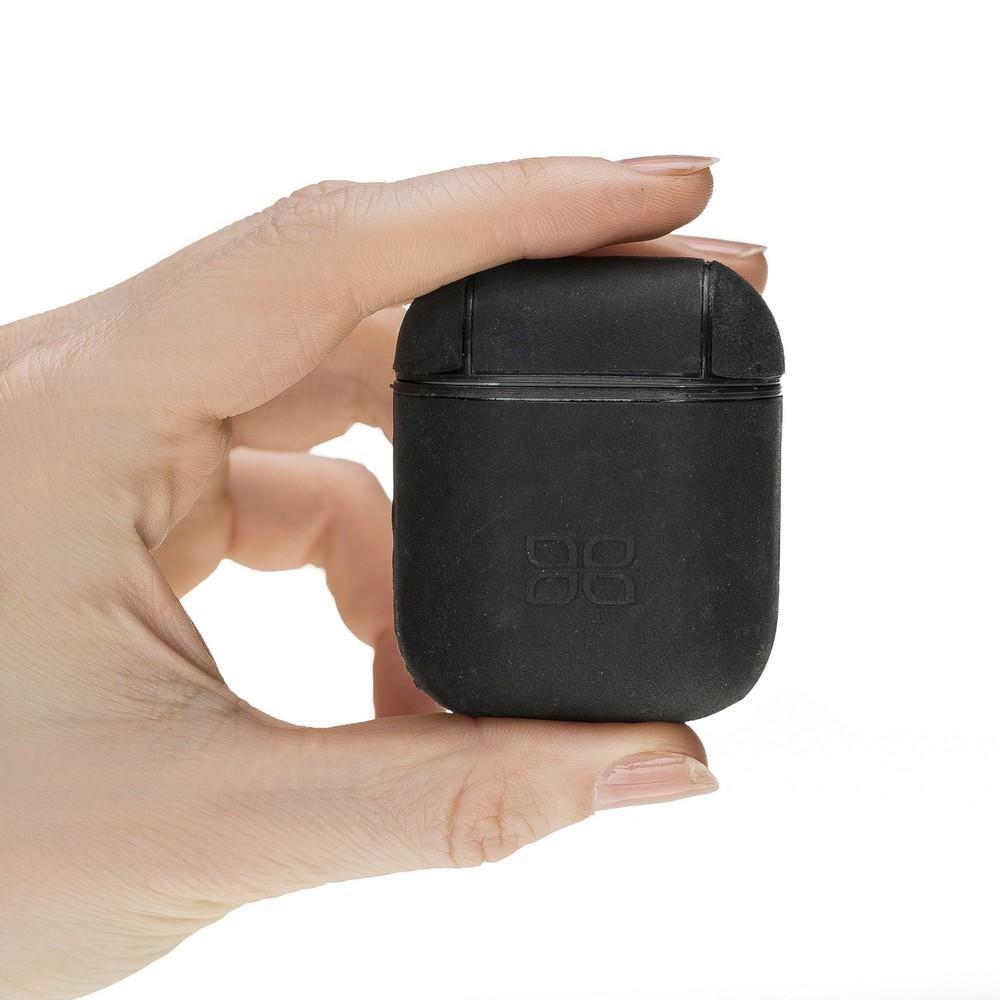 AirPods Ledertasche - Antik Schwarz